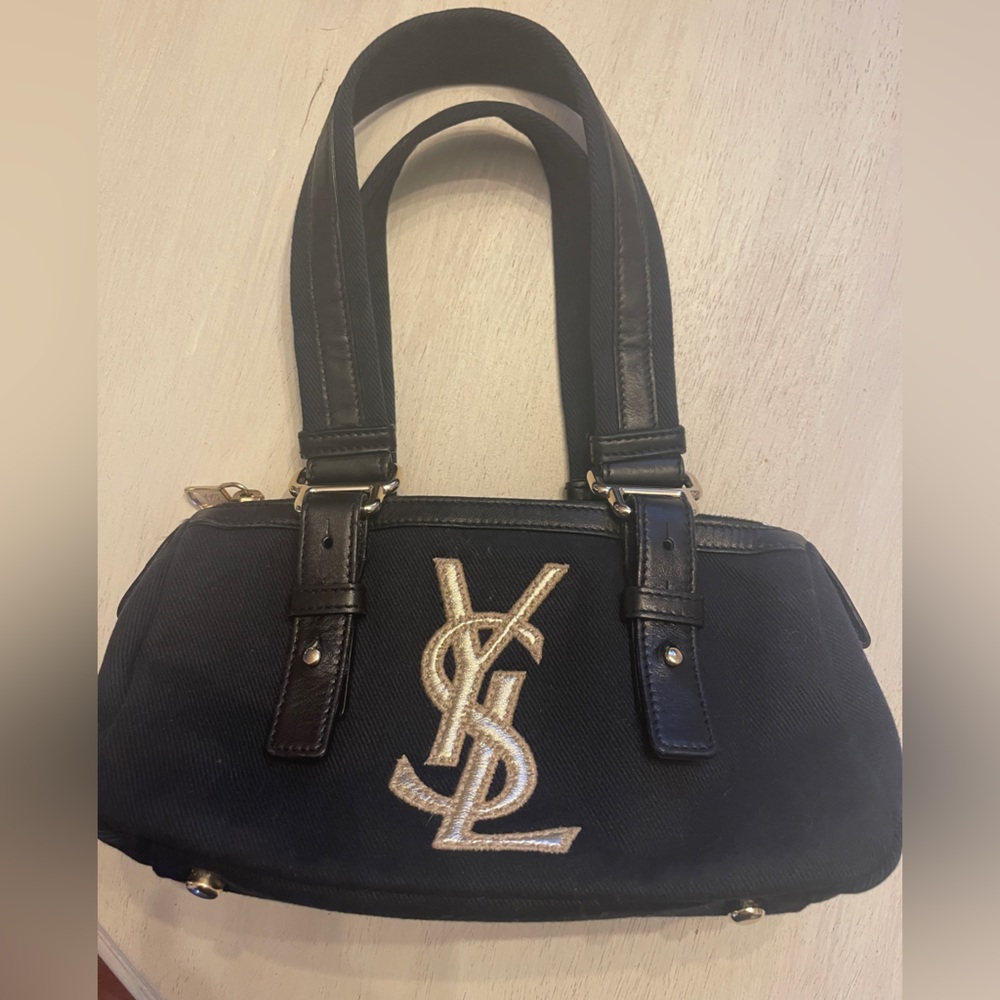 Yves Saint Laurent Black Designer Tote Bag with COA